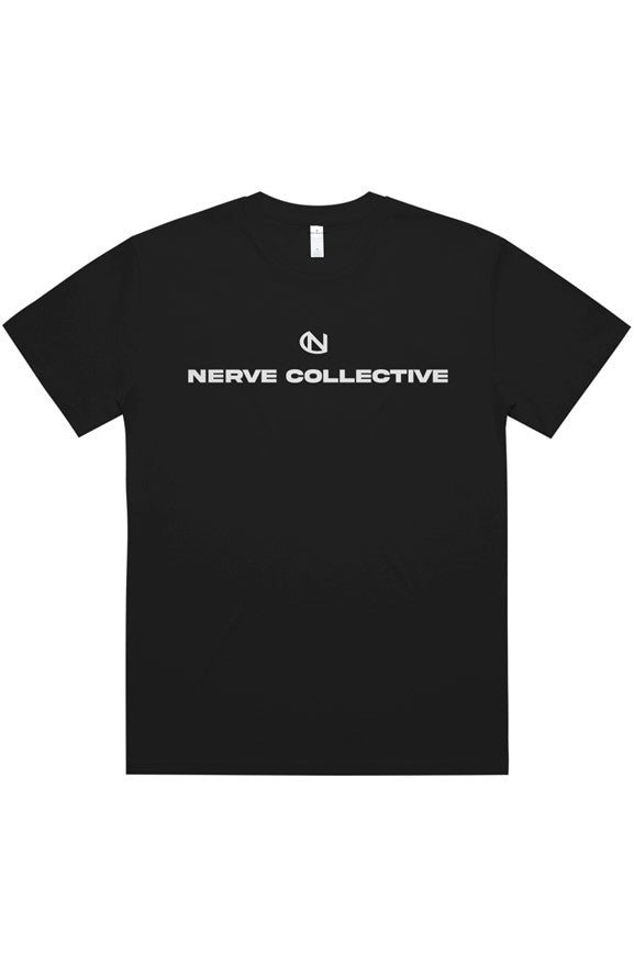 Block Breakline Oversize Tee - with Logo (White and Black)