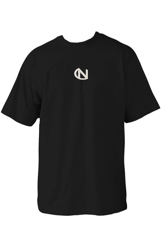 No Signal Heavyweight Tee with Logo (White and Black)