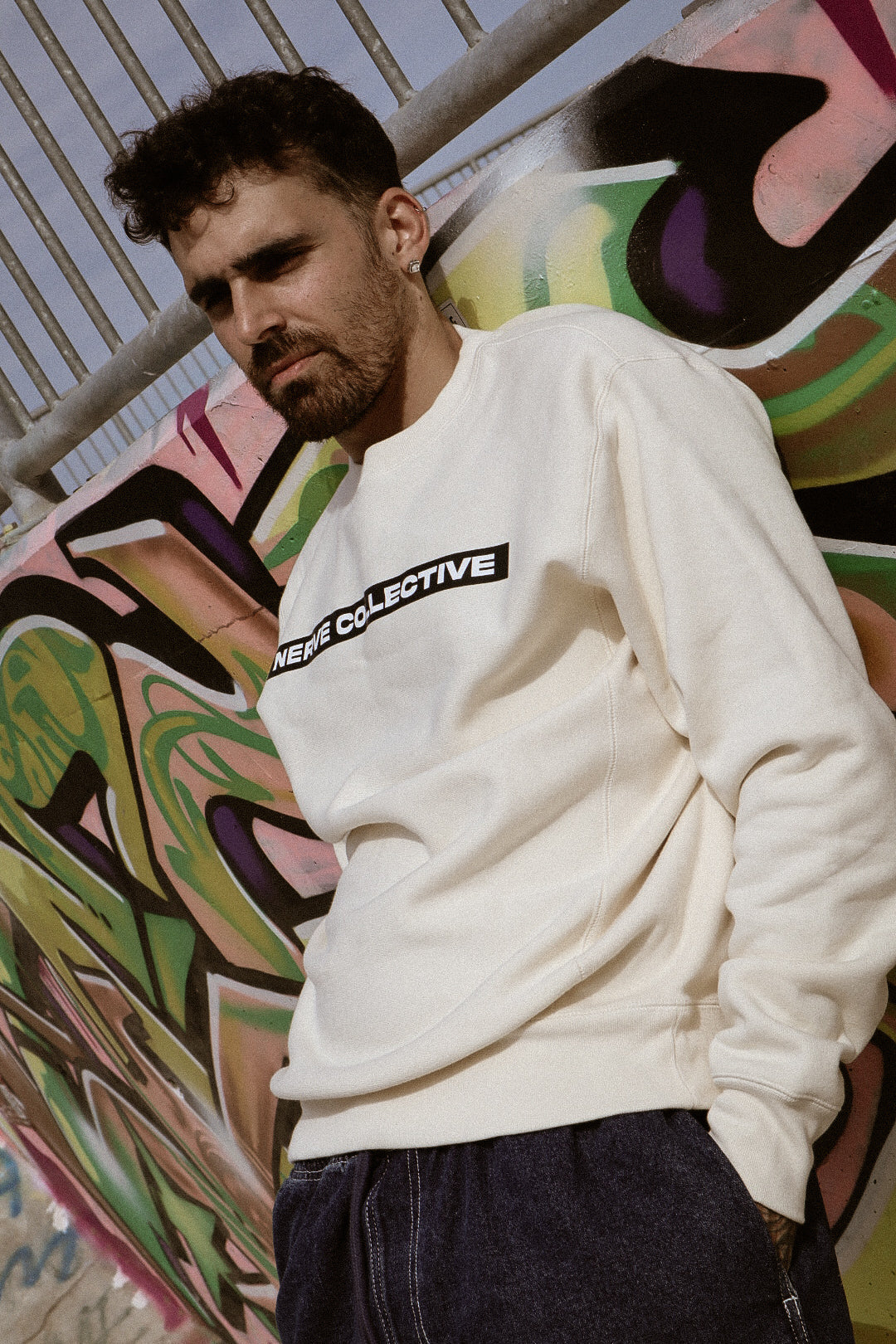 Premium Heavy Drip Crewneck Longsleeve - Bone