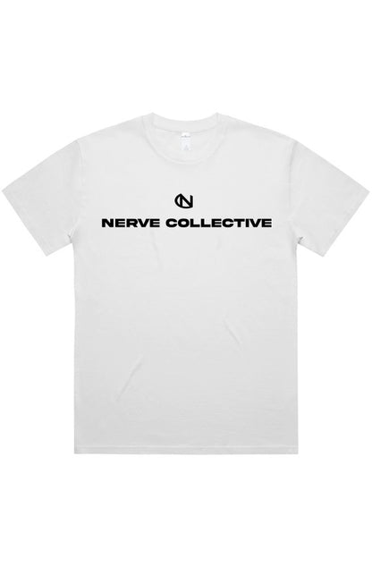 Block Breakline Oversize Tee - with Logo (White and Black)