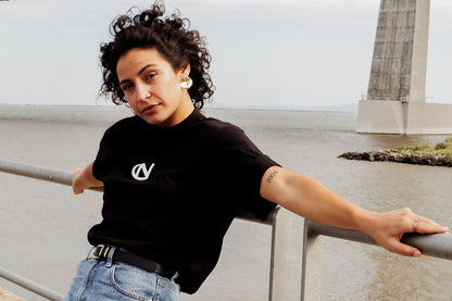 No Signal Heavyweight Tee with Logo (White and Black)