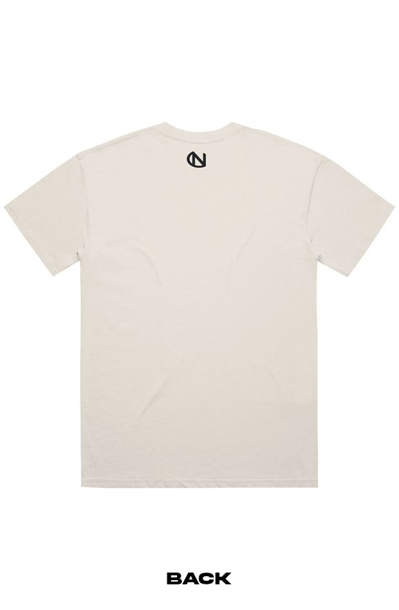 Block Breakline Oversize Tee - Nerve Collective (Ecru and White)