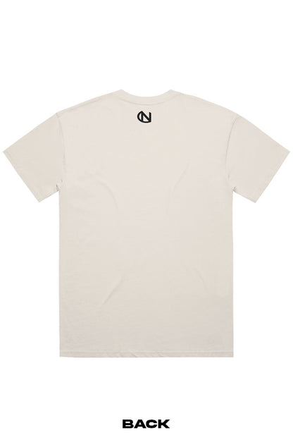 Block Breakline Oversize Tee - Nerve Collective (Ecru and White)