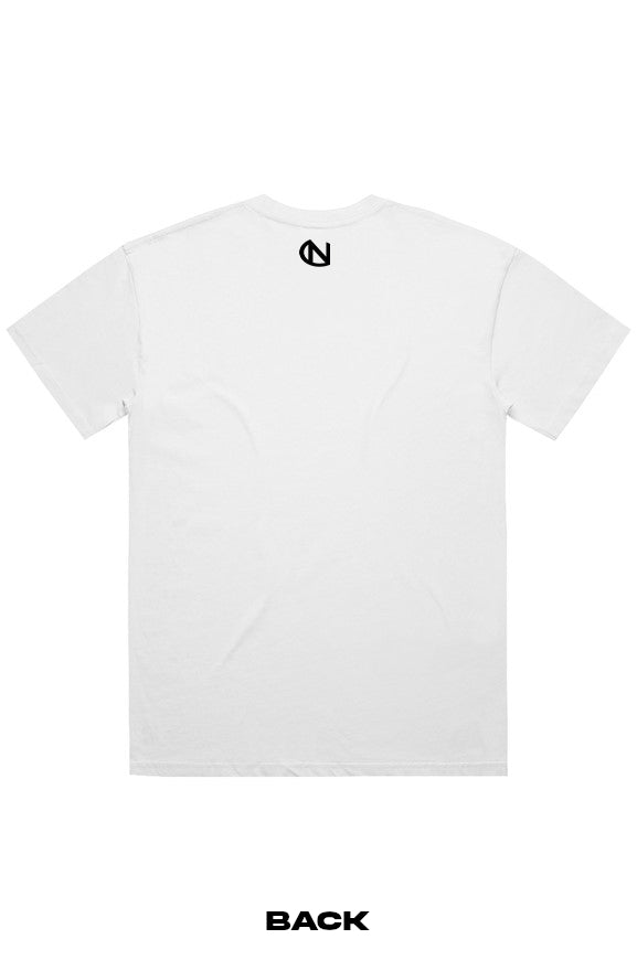 Block Breakline Oversize Tee - Nerve Collective (Ecru and White)
