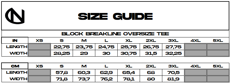 Block Breakline Oversize Tee - Nerve Collective (Ecru and White)