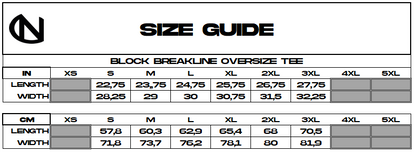 Block Breakline Oversize Tee - Nerve Collective (Ecru and White)