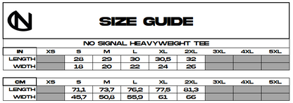 No Signal Heavyweight Tee with Logo (White and Black)