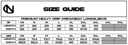 Premium Heavy Drip Crewneck Longsleeve - Bone