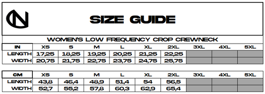 Women's Low Frequency Crop Crewneck - with Logo